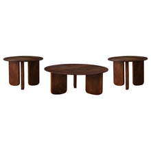 Load image into Gallery viewer, Columbo - 3 Piece Coffee And End Table Set With Round Tops - Brown