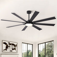 Load image into Gallery viewer, Large Ceiling Fan With Dimmable LED Light 8 Blades Remote Control, Reversible DC Motor