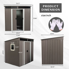 Load image into Gallery viewer, Outdoor Metal Storage Shed With Window Transparent Plate W540S00011 - Gray