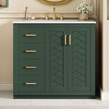 Load image into Gallery viewer, Bathroom Vanity With Sink Combo, Storage Cabinet, Freestanding Set With 3 Drawers & Soft Closing Doors