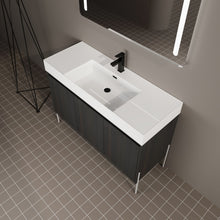Load image into Gallery viewer, Freestanding Bathroom Vanity With Resin Sink And Storage Cabinet