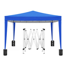 Load image into Gallery viewer, 10'X10' Folding Canopy With 4 Removable Sidewalls Outdoor Event Shelter UPF 50+ Gazebo Portable Tents For Parties Beach Camping Wedding Ez Pop Up Canopy 4 Pieces Weight Bag + Carry Bag
