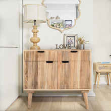 Load image into Gallery viewer, Stylish Style 2 Drawer 2 Door Cabinet, Mango Wood - Natural