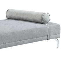 Load image into Gallery viewer, Quenti - Velvet Sofa Bed With Pillow - Gray