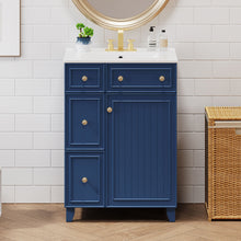 Load image into Gallery viewer, Transitional Style Bathroom Vanity Cabinet With Ceramic Sink