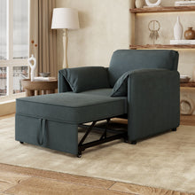 Load image into Gallery viewer, Convertible Pull Out Sofa Bed, 3 In 1 Convertible Sleeper Chair Adjustable Backrest With Thicked Cushions