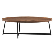 Load image into Gallery viewer, Metal Oval Coffee Table - Brown / Black