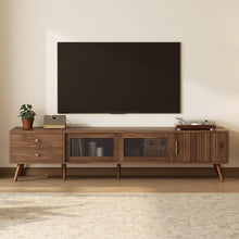 Load image into Gallery viewer, 76" TV Stand, Entertainment Center With Storage Cabinets, TV Media Console Table For Living Room - Natural