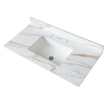 Load image into Gallery viewer, Vanity Top With Undermount Sink And Backsplash, Sintered Stone