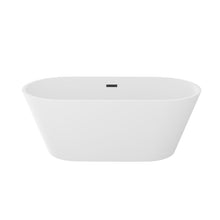 Load image into Gallery viewer, Gloss Freestanding Bathtub With Overflow & Pop Up Drain, Stand Alone Soaking Tub