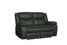 Load image into Gallery viewer, Faux Leather Manual Reclining Love Seat - Gray