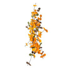 Load image into Gallery viewer, Fall Leaves Wreath, Botanicals Decor For Harvest Festival Fall Festival & Thanksgiving Table Decorations (Set of 12) - Orange Multi