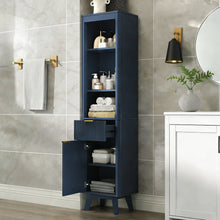 Load image into Gallery viewer, Tall Bathroom Storage Cabinet With Adjustable Shelves And 1 Drawer & Door
