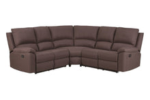 Load image into Gallery viewer, Polyester Blend Reclining U Shaped Three Piece Corner Sectional - Brown