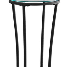 Load image into Gallery viewer, 29" Glass Round End Table - Black And Clear