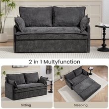 Load image into Gallery viewer, Pull Out Sofa Bed, Convertible Sleeper Sofa Couch, Side Storage, And USB / C - Type Charging Ports Chair