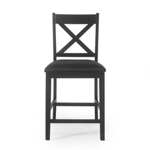 Load image into Gallery viewer, Farmhouse Style Counter Height Chair With Upholstered Seat