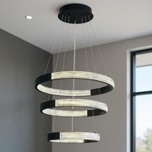 Load image into Gallery viewer, Candle Style 3 Light Metal LED Dimmable Chandelier - Black
