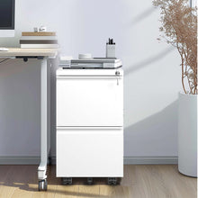 Load image into Gallery viewer, Metal Drawer Mobile File Cabinet With Lock For Home Office Organizer