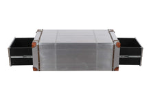 Load image into Gallery viewer, Aluminum Rectangular Storage Coffee Table - Silver