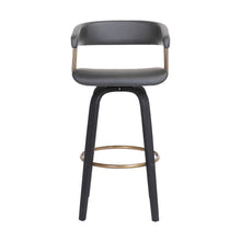 Load image into Gallery viewer, Faux Leather Swivel Counter Height Bar Chair - Gray And Black