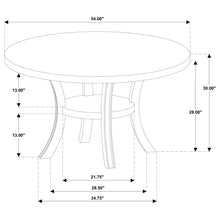 Load image into Gallery viewer, Tyler - Round Dining Table With Shelf Round Table - White