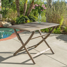 Load image into Gallery viewer, Blissique - Outdoor Foldable Wood Dining Table With Slat Design