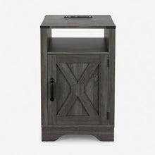 Load image into Gallery viewer, Farmhouse Nightstand, Charging Station & Storage