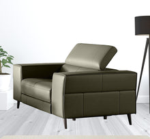 Load image into Gallery viewer, Genuine Leather Power Recliner - Dark Gray