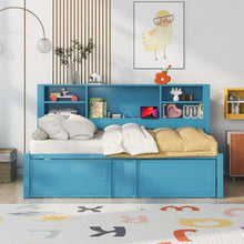 Load image into Gallery viewer, Industrial Metal Daybed With Trundle, Storage Shelves, USB Ports