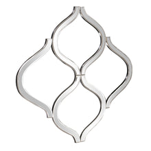 Load image into Gallery viewer, Interlocking Mirrored Curved Shapes With Beveled Edge - Pearl Silver