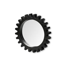 Load image into Gallery viewer, 26" Cog Round Metal Frame Wall Mirror - Black