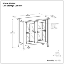 Load image into Gallery viewer, Warm Shaker - Handcrafted Low Storage Cabinet