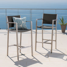 Load image into Gallery viewer, Outdoor Rust Proof Aluminum Barstools (Set of 2)