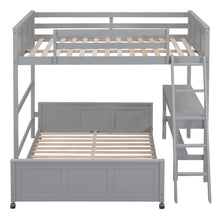 Load image into Gallery viewer, Full Over Full Bunk Bed With Desk