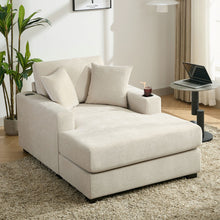 Load image into Gallery viewer, Oversized Chaise Lounger Modern Style Sofa Couch, With Pillows, Charge Station & Cup Holders