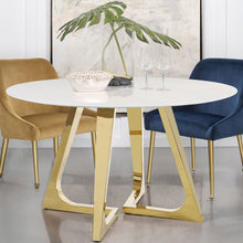 Load image into Gallery viewer, Imani - Round Marble Dining Table - Gold