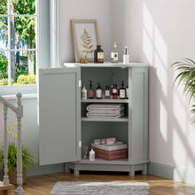 Load image into Gallery viewer, Bathroom Cabinet Triangle Corner Storage Cabinet With Adjustable Shelf Modern Style