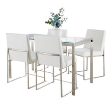 Load image into Gallery viewer, Fuji - High Back Contemporary Dining Set, Glass 5 Piece