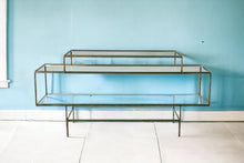Load image into Gallery viewer, Glass Floor Shelf Console Table With Storage - Clear And Gold