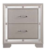 Load image into Gallery viewer, Elegant Nightstand - Silver Champagne