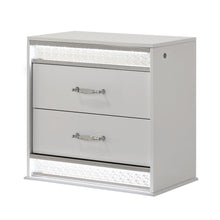 Load image into Gallery viewer, Glam - 2 Drawer Nightstand & LED Lighting - White