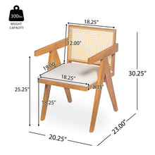 Load image into Gallery viewer, Chandigarh Farmhouse Style Cane Upholstered Dining Chairs (Set of 2)