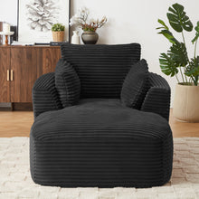 Load image into Gallery viewer, Oversized Chaise Lounge Chair Indoor - Black