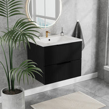 Load image into Gallery viewer, Modern Wall Mounted Floating Bathroom Vanity With Sink And Drawers