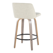 Load image into Gallery viewer, Toriano - Contemporary Fixed Height Counter Stool Swivel & Round Footrest (Set of 2)