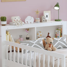 Load image into Gallery viewer, Bed With Headboard Storage Rack, 2 Under Bed Drawers, 3 Side Guardrails For Safety
