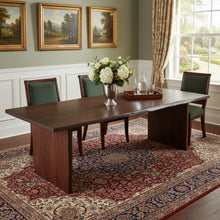 Load image into Gallery viewer, 108" Solid Wood Live Edge Sled Base Dining Table - Brown