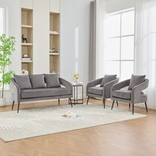 Load image into Gallery viewer, 3 Piece Living Room Set, Loveseat & 2 Accent Chairs