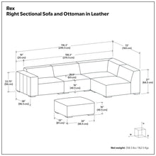 Load image into Gallery viewer, Rex - Handcrafted Sectional Sofa And Ottoman